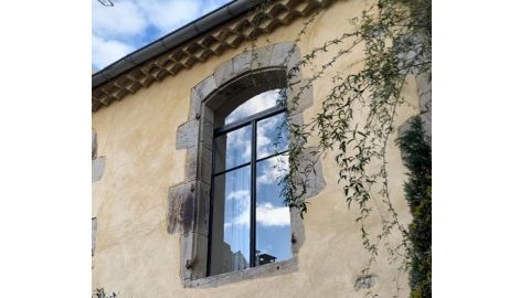 Fenêtre aluminium avec imposte